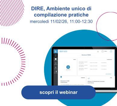Webinar per le imprese su DIRE, ambiente unico di 