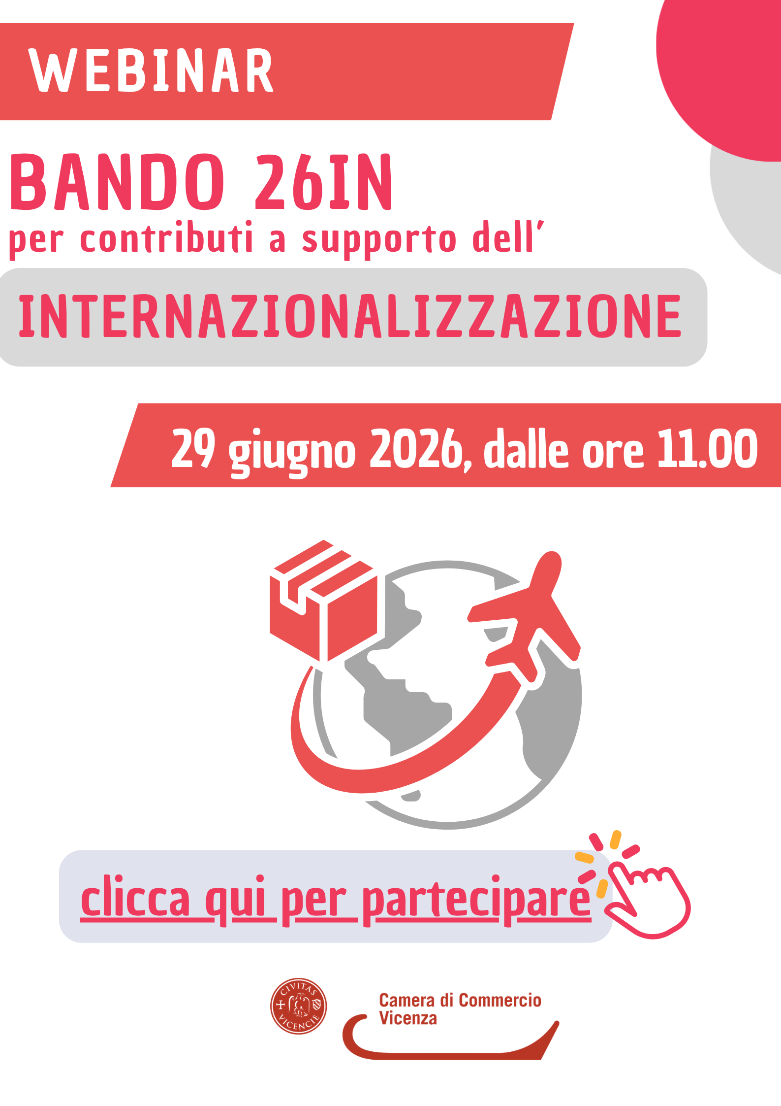 Webinar BANDO 26IN per contributi a supporto dell’